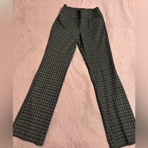 NY & Company 7th AVE Design Black Plaid Straight Leg Leggings Pants Size M